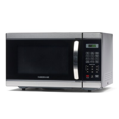 Farberware Professional 1.1 Cu. Ft. Countertop Microwave, Stainless Steel (FMO11AHTBKL)