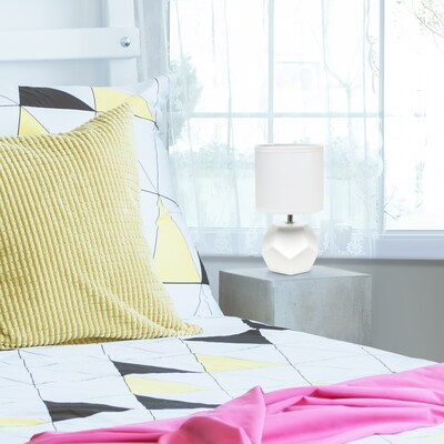 Simple Designs 10.24" LED Table Lamp, White (LT2065-WHT-LB)