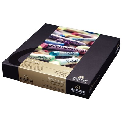 Rembrandt Soft Half & Full Stick Pastel Cardboard General Selection Box Set, Assorted Colors, 120/Set (RBX31823160)