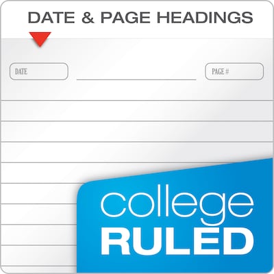 Ampad Gold Fibre 1-Subject Notebook, 5" x 7", College Ruled, 100 Sheets, Green (20-801R)