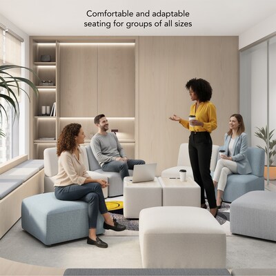 Bush Business Furniture Assemble Modular Lounge Ottoman, Mist Fabric (ASM230MSF-03)