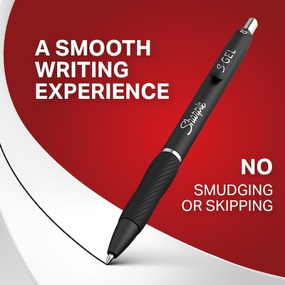 Sharpie S-Gel Retractable Gel Pens, Bold Point, 1.0mm, Black Ink, 36 Pens/Pack (2096181)