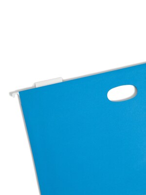 Smead Hanging File Folders, 1/5-Cut Adjustable Tab, Legal Size, Sky Blue, 25/Box (64370)