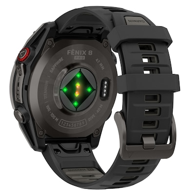 Garmin fenix 8 Pro Sapphire Multisport Smartwatch, GPS, 51mm, Carbon Gray/Pebble Silicone Band (010-03199-00)