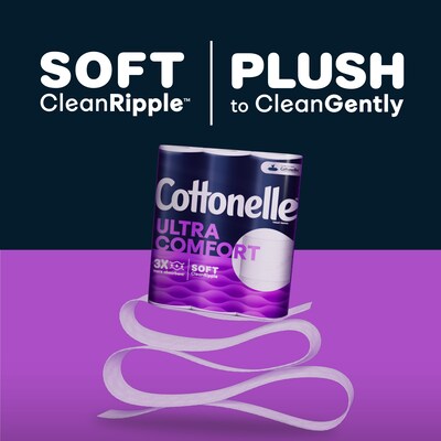 Cottonelle Ultra ComfortCare 2-Ply Standard Toilet Paper, White, 268 Sheets/Roll, 12 Mega Rolls/Pack