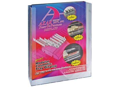 Azar Brochure Holder, 9.13 x 11.25, Vertical, Wall Mounted, Clear Plastic, 10/Pack (252430)