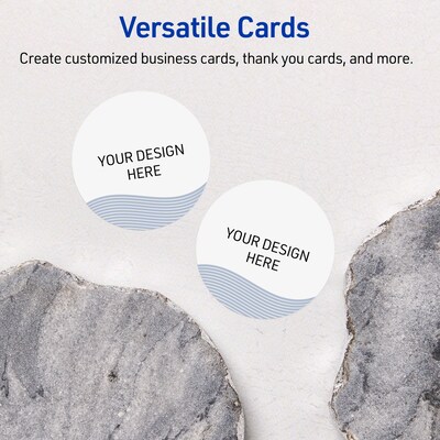 Avery Colorful Design Matte Blank Card, White, 120/Pack (S00-EV2)