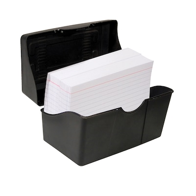 Innovative Storage Designs Black Index Card Holder, 5" x 8", 3 Packs (AVT45003-3)