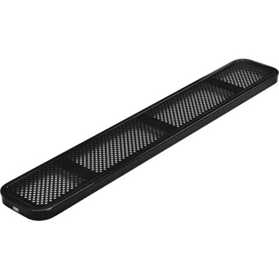 Global Industrial 6' Outdoor Steel Flat Bench, Perforated Metal, Black (262075BK)