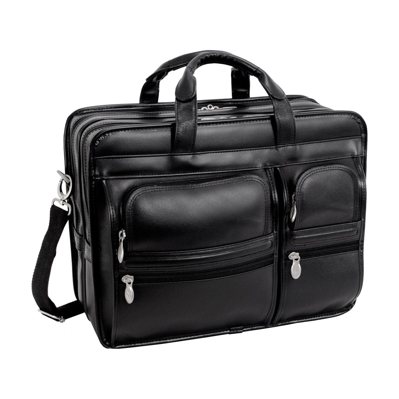 McKleinUSA CLINTON 17 Leather Rolling Laptop Bag, Brown (88444)