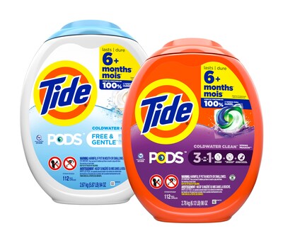 Tide PODS 3-in-1 Laundry Detergent Capsules, Spring meadow, 98 oz., 112 Capsules (03250)