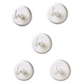 Learning Resources Magnetic Hooks, 1.25 Diameter, White, 5/Pack (LER2698)