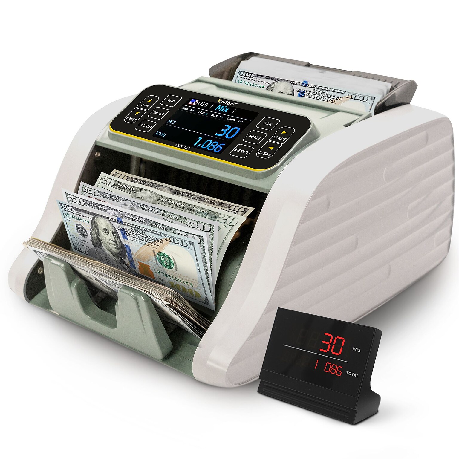 Kolibri KBR-500 Bill Counter, Light Gray (KBR-500)