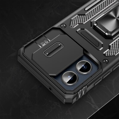 SaharaCase Raider Phone Case for Motorola Edge, Shock Absorbing, Scorpion Black (CP00618)