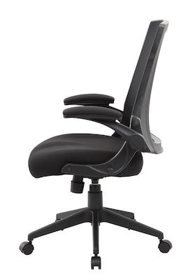 Boss Mesh Flip Arm Chair, Black (B6776-BK)