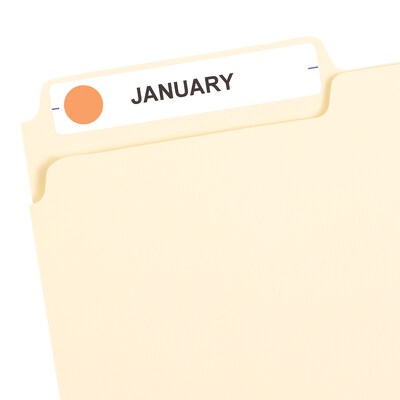 Avery Color-Coding Labels, 1/2  Dia, Neon Orange, Non-Printable, 840 Labels/Pack (5062)