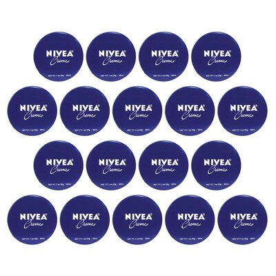 Nivea Skin Crème, 1 oz Tin, 18 Tins/Bag, 18 Bags/Carton