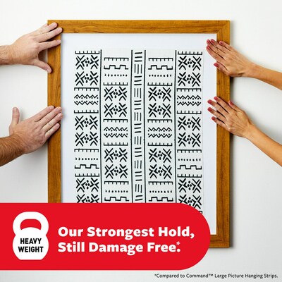 Command Extra Large Hanging Strips, 20 lb., Black, 16/Pack (17217BLK-16NA)