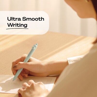 uniball Zento Retractable Liquid Gel Pens, 0.7mm Medium Point,  0.7mm, Black Ink, 4/Pack (70659)