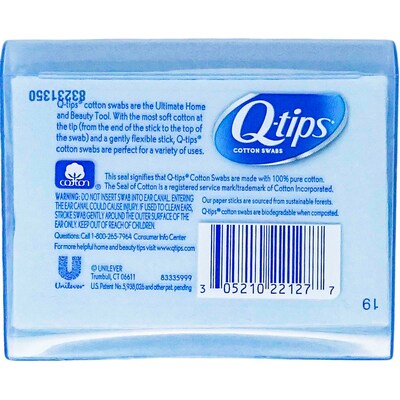 Q-Tips Purse Pack, 30 Q-Tips/Pack, 18 Packs/Dispensit Box, 12 Dispensit Boxes/Carton