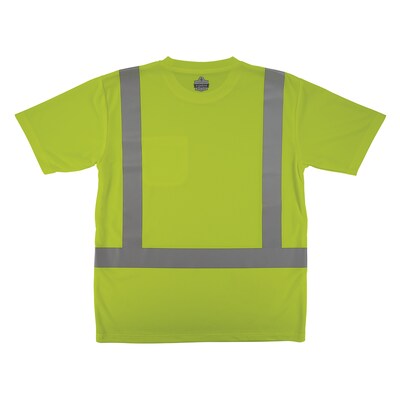 Ergodyne GloWear 8282 High Visibility Short Sleeve T-Shirt, ANSI Type R Class 2, Lime, Small (21832)