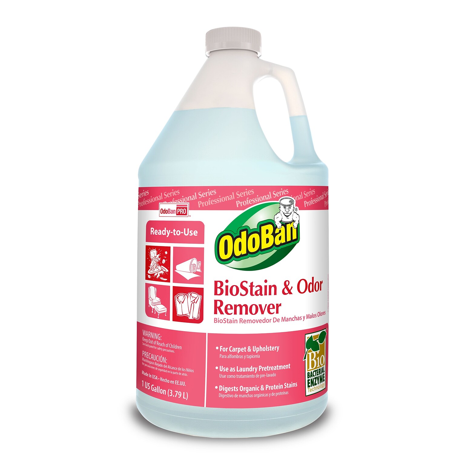 OdoBan Professional Laundry Stain Remover, 1 Gallon (960062-G4)