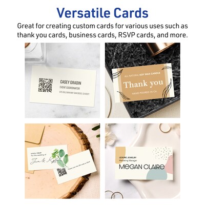 Avery Business Cards, 2" x 3-1/2", Matte Ivory, 200/Pack (95319)