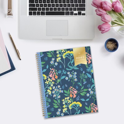 2027 Blue Sky Day Designer Meadow Blue 8.5" x 11" Calendar Year Weekly & Monthly Planner, Plastic Cover, Blue (147222-27)