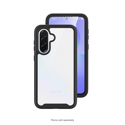 SaharaCase Raider Series Phone Case for Samsung Galaxy A37, Shock Absorbing, Clear/Black (CP01106)