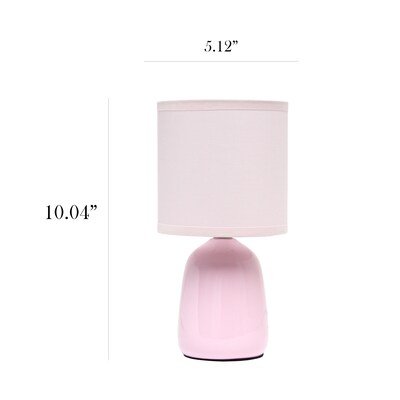Simple Designs Table Lamp, Light Pink (LT1134-LPK)