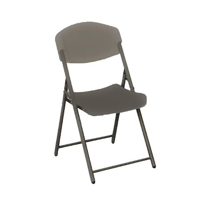 ICEBERG Rough N Ready Polyethylene Commercial Folding Chair, Charcoal, 4/Pack (64037)