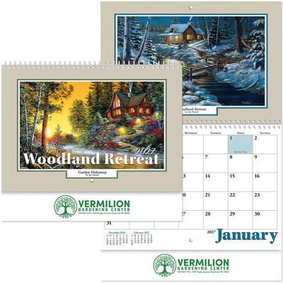 Custom Woodland Retreat Wall Cal Spiral