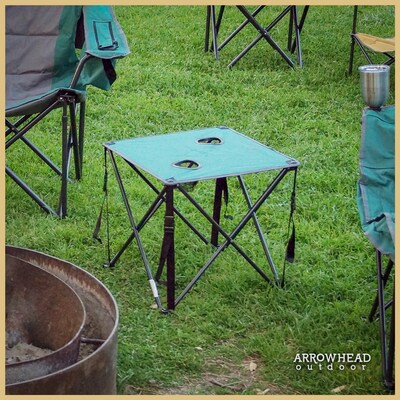 Arrowhead Outdoor Folding Camping Table with Carry Bag, Green (KKS0228U)