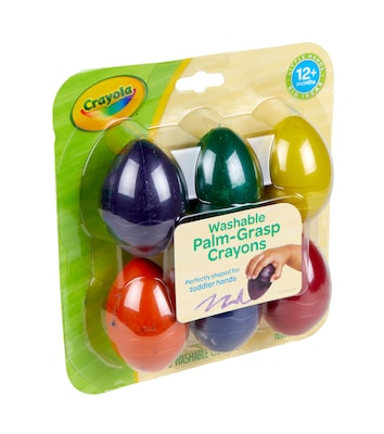 My First Crayola Washable Palm Grasp Crayons, 6/Pack (81-1451)