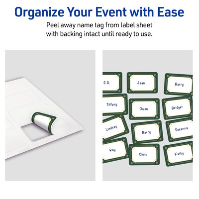 Avery Rectangle Multipurpose Labels, 2-1/3" x 3-3/8", White, 80/Pack (19479370392)