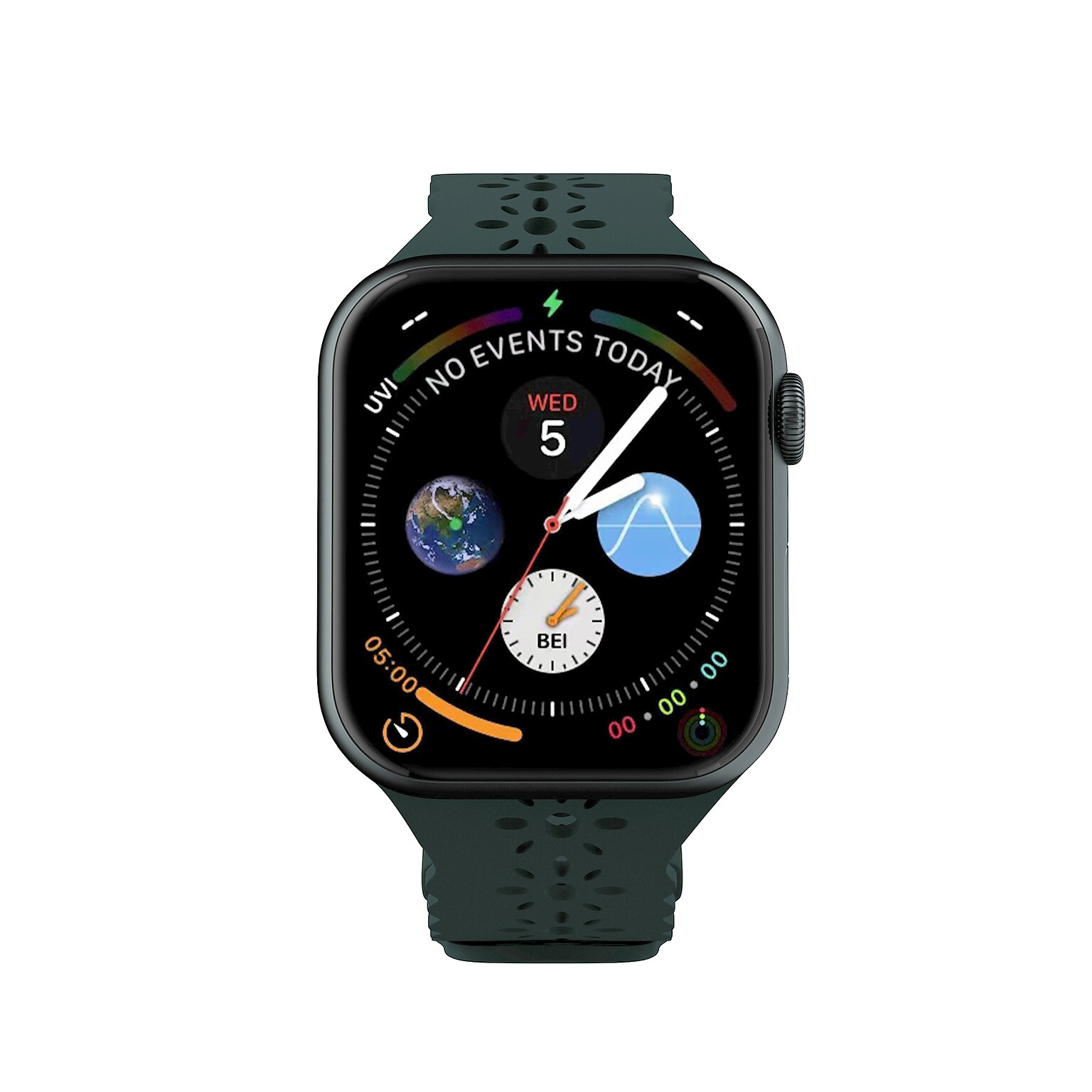 LAX Lace Silicone Band for Apple Watch, Inverness Green