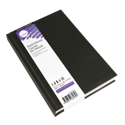 Daler-Rowney Simply 5.5 x 8.5 Hard Bound Sketch Book, 110 Sheets/Book, 3/Bundle (DRWD481100508-3)