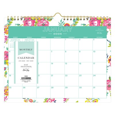 2026 Day Designer for Blue Sky Peyton 17 x 11 Monthly Desk Calendar (103629-26)