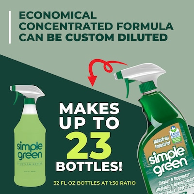 Simple Green Industrial Cleaner and Degreaser, Concentrated, Sassafras Scent, 24 oz. (SMP13012)