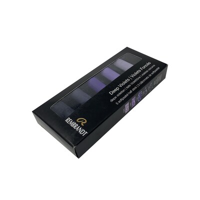 Rembrandt Soft Pastels Micro Sets, Deep Violets, 5/Set, 3 Sets/Bundle (RBX31820506-3)