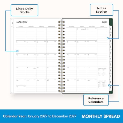 2027 Blue Sky 5" x 8" Weekly & Monthly Planner, Parnissa (164267)