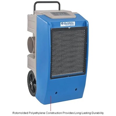 Global Industrial Low Grain Refrigerant Dehumidifier w/ Pump, 120V, 250 Pints (246704)