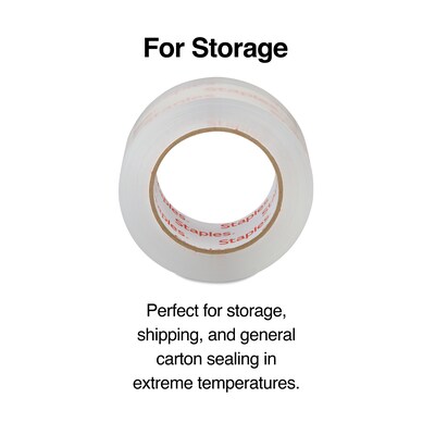 Staples® Lightweight Moving & Storage Packing Tape, 1.88" x 109 yds., Clear, 6/Pack (ST61005/52200)