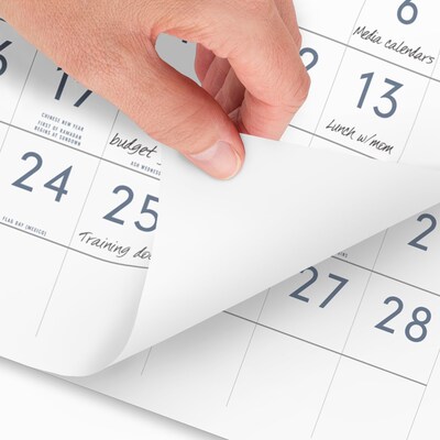 2026 AT-A-GLANCE Contemporary 12" x 27" Three-Month Wall Calendar, White/Black (PM11X-28-26)
