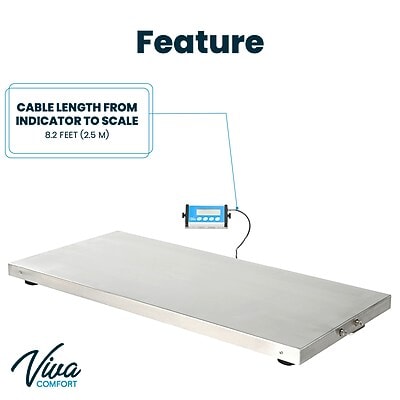 Viva Comfort Veterinary Weight Scale, White, 660 lbs. Capacity (ADI904-04-MK)