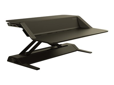 Fellowes Lotus Sit-Workstation 6"H Adjustable Metal Stand, Black (0007901)