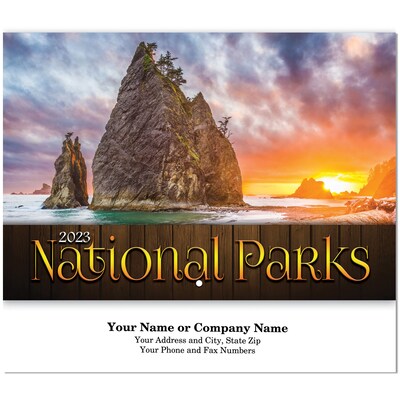 Custom National Parks Wall Calendar Stitched