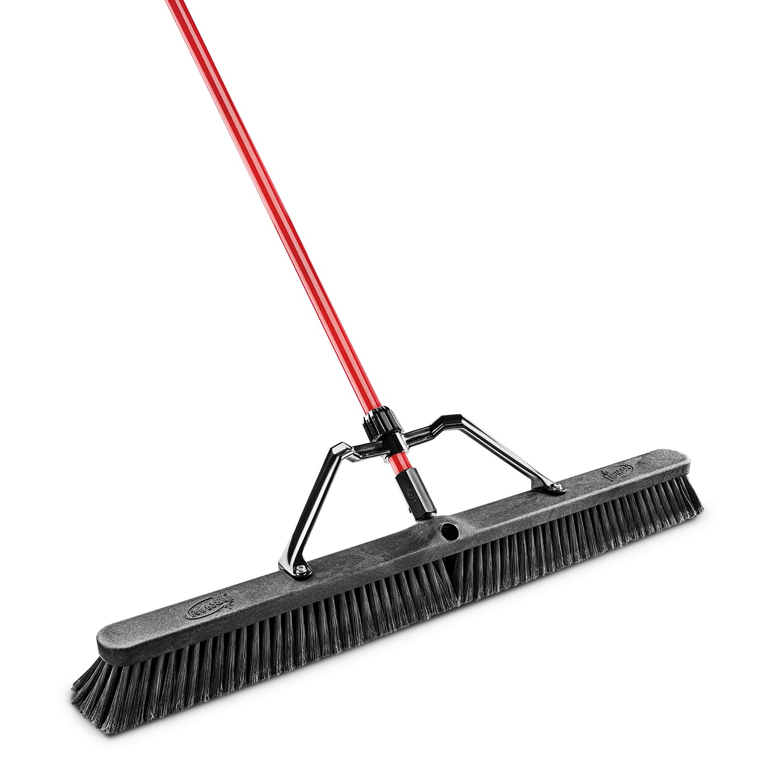 Libman Commercial 36 Smooth Surface Heavy-Duty Push Broom, Black Bristles, 3/Carton (850)