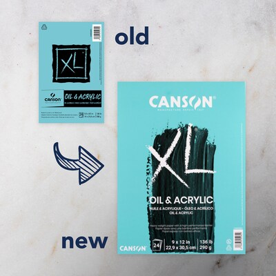 Canson XL Series 5.5" x 8.5" Oil & Acrylic Pad, 24 Sheets/Pad, 2 Pads/Bundle (MCXC400026821-2)