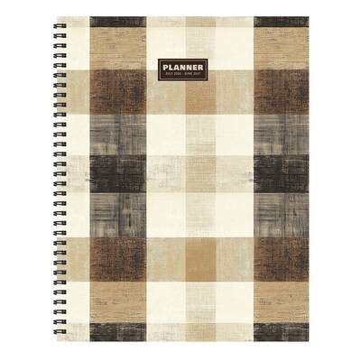 2026-2027 TF Publishing Checkered Cowboy 9 x 11 Academic Weekly & Monthly Planner, Paperboard Cover (AY27-9700)